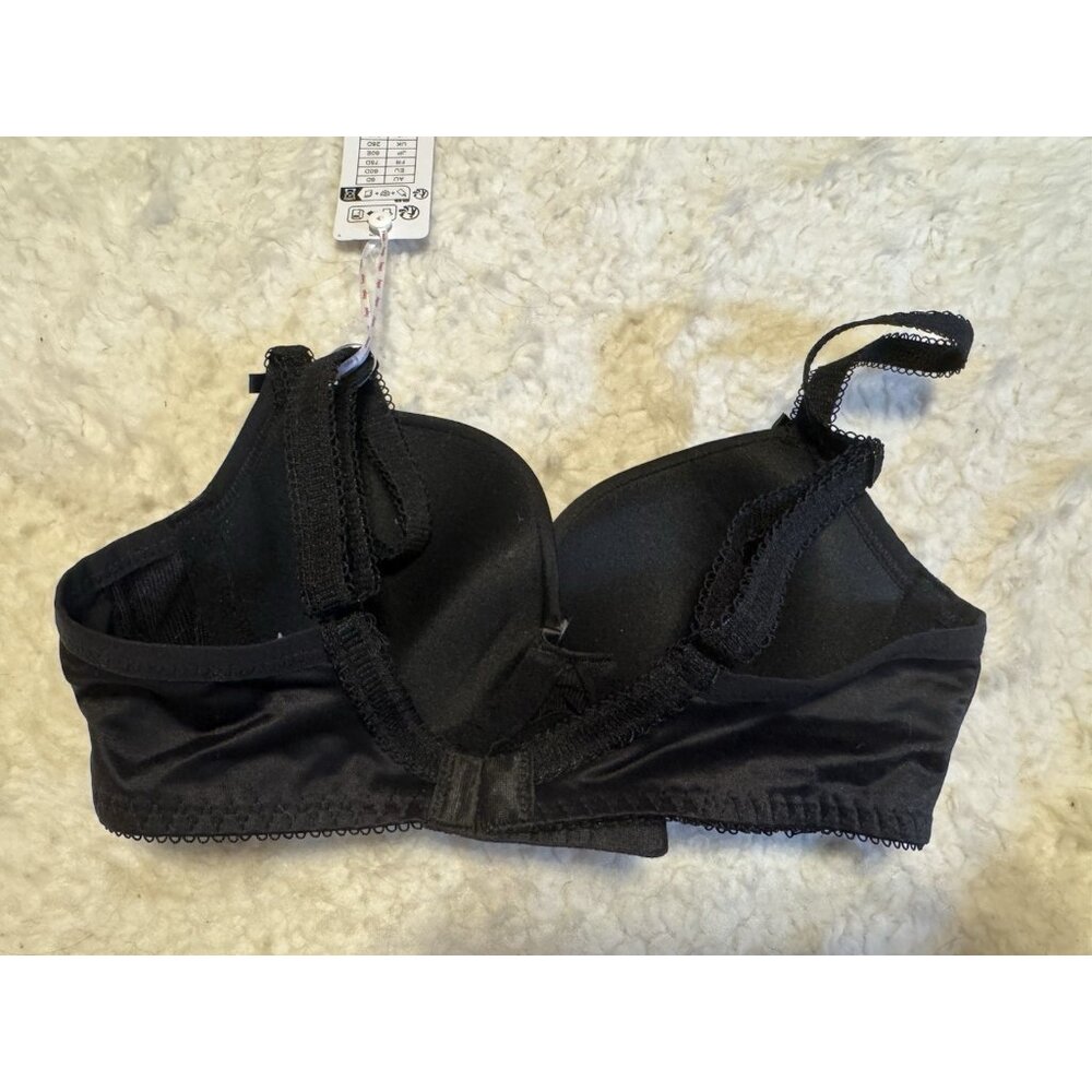 Freya Deco Black Underwire Plunge Bra Style AA4234 Size 28D NEW NWT - Picture 3 of 8
